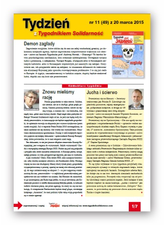 Tydzień z Tygodnikiem Solidarność nr 11